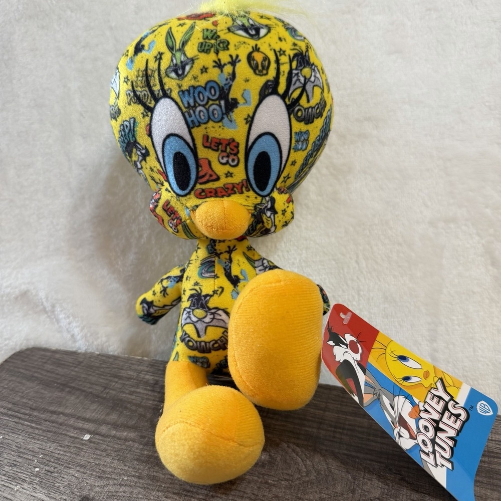 Looney Tunes Tattoo Tweety Bird Plush All Over Print Warner Bros Toy Factory New